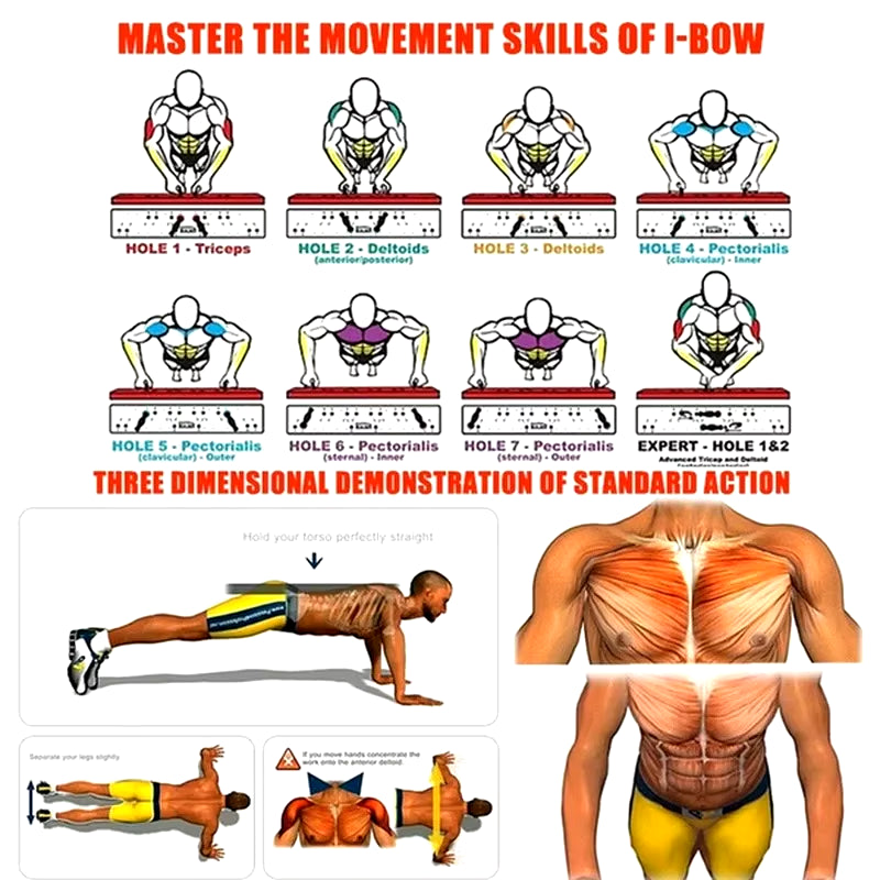 Push-Up Board (Chest, Triceps, Shoulders, Back)